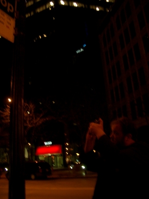 Me photographing the Bus Stop!