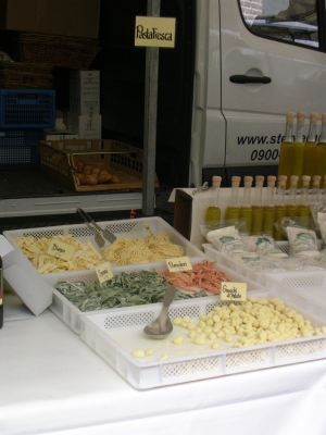 "He seemed particularly interested in the fresh pasta." "He seemed particularly interested in the fresh pasta."