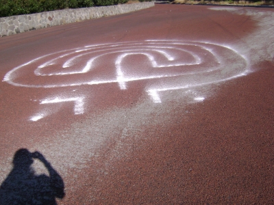 Small labyrinth in progress
