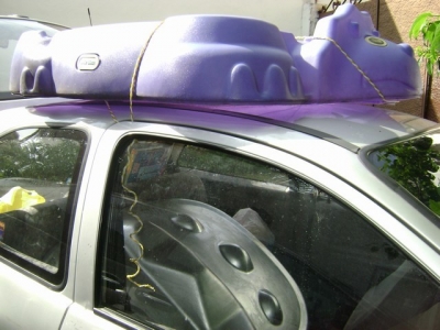 Suboptimally tied up. We needed to drive 70 km.