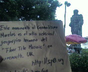 sister landmark plate: monument to Morelos sister landmark plate: monument to Morelos