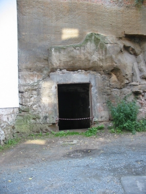 The outside of the cave