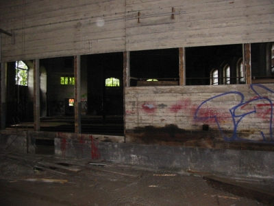 The right side of the station.