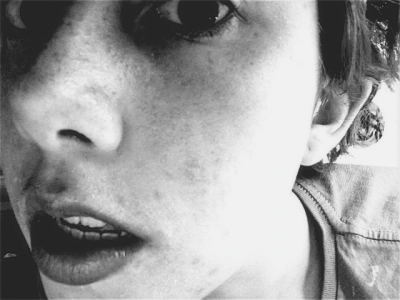 black and white, rather unflattering to my nose