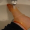 My foot is blasted with water...