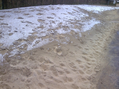 snow and sand in one picture