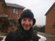 scott with a snowpat on his head