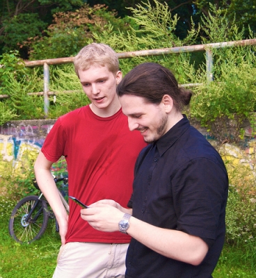 lukas & moi, 20 minutes before the start