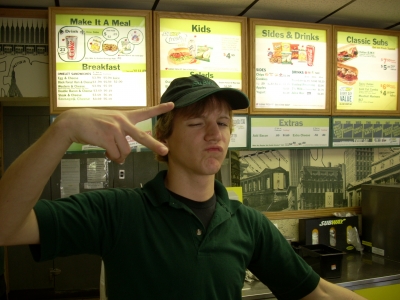 Ethan at work. Ethan at work.