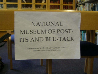Welcome to the Nation Museum of Post-its and Blu-tack