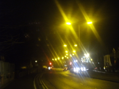 Walking to the bus stop