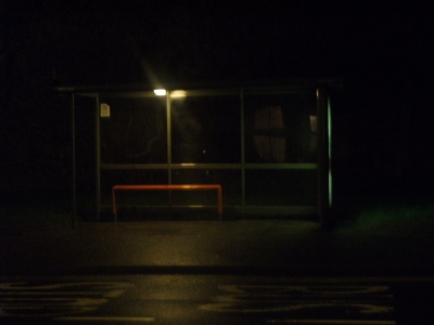 Beginning bus stop when I got back