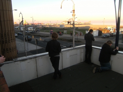 On the roof