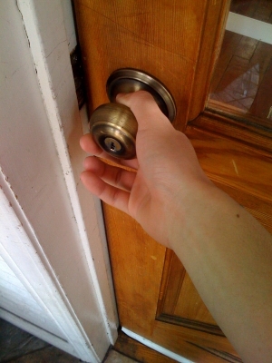 This is how I normally enter my house.