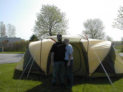 Our tent, in its infancy then, is now a hardened traveler!
