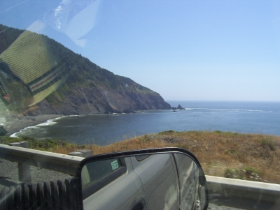 Driving along the coast
