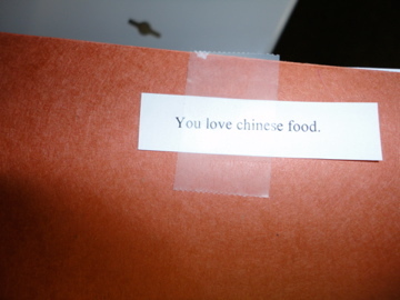 "You love chinese food"