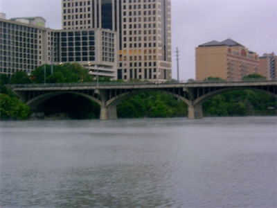 The Capitol St. bridge from underneath the next bridge over