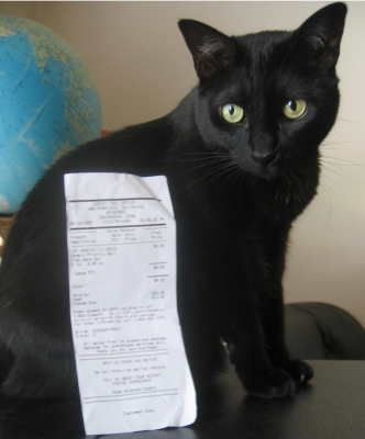Receipt from USPS.