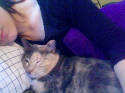 napping with my human slave