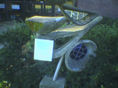Sculpture with Sign