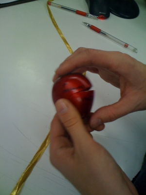 about to beribbon them.