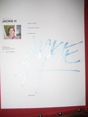 recommendation letter from jackie