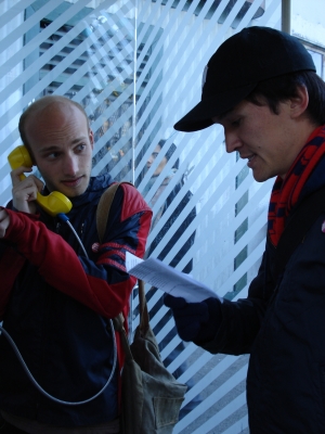 Sam tells the mysterious person: I have decoded your linear phone number (or something). Sam tells the mysterious person: I have decoded your linear phone number (or something).