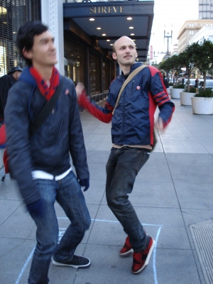 Sam demonstrates the getting jiggy with it maneuver Sam demonstrates the getting jiggy with it maneuver