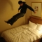 Jumping on hotel beds