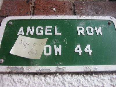 Angel Row "A sign from God"