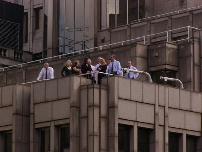 Office Workers say Hi