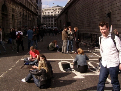 Princes Street where I sat