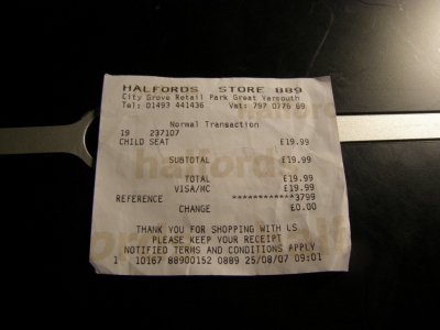 Purchased a Child Seat