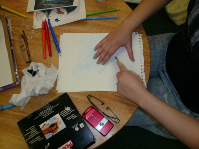 Mary-Clare using her hands Mary-Clare using her hands