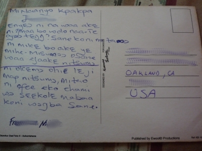 Postcard Back