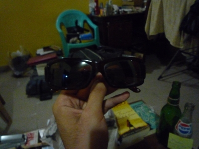 The sunglasses, graciously donated by my hostess