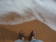 Letting the water wash my feet