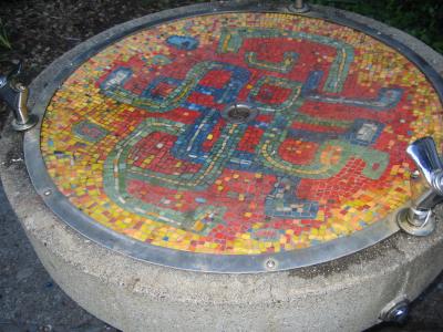 A water fountain mosaic A water fountain mosaic