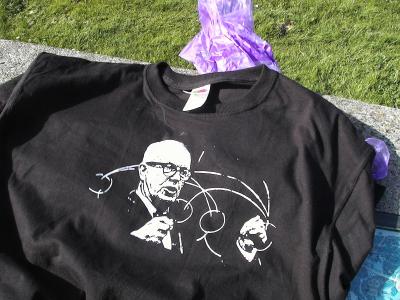The buried t-shirt and the bag it was in