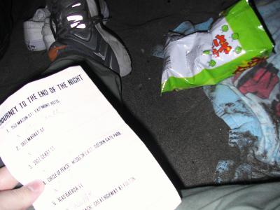 Completed manifest on the beach