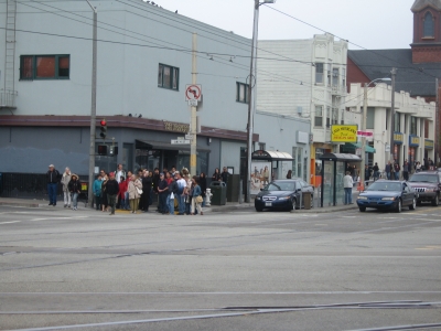 More people coming from the N/J stop