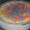 A water fountain mosaic