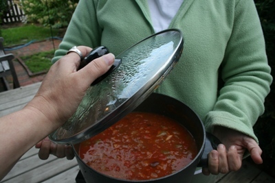 Carolin Inspects the Chili