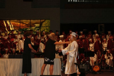 She gave me highschool diploma. 