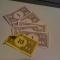 $15 in Monopoly money