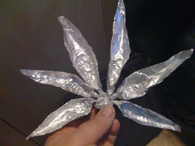 pods bulked out with foil too