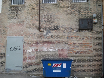 Patched up back brick