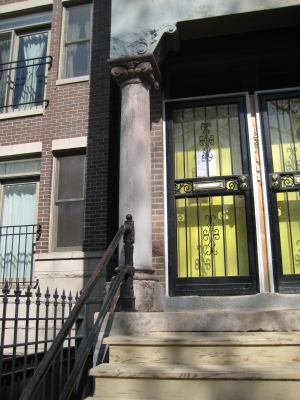 The old one has a cylindrical column with decorative molding