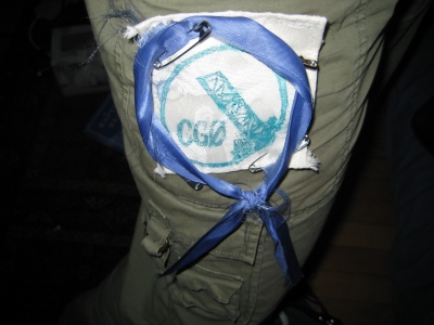 Blue ribbon and CG0 patch made by Dax